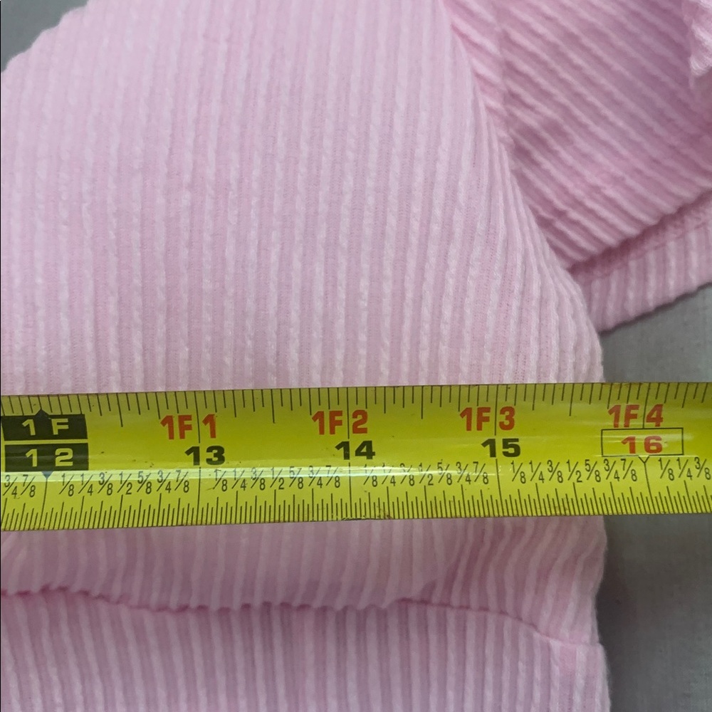 Discreet Pink Ribbed Mini Dress - Picture 5 of 8